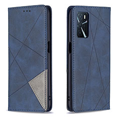 Coque Portefeuille Livre Cuir Etui Clapet B07F pour Oppo A16 Bleu