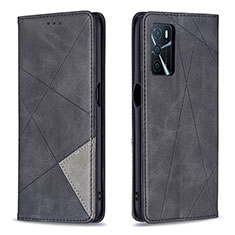 Coque Portefeuille Livre Cuir Etui Clapet B07F pour Oppo A16 Noir