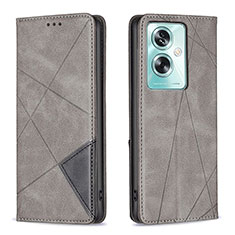 Coque Portefeuille Livre Cuir Etui Clapet B07F pour Oppo A2 5G Gris