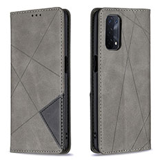 Coque Portefeuille Livre Cuir Etui Clapet B07F pour Oppo A54 5G Gris