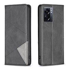 Coque Portefeuille Livre Cuir Etui Clapet B07F pour Oppo A57 5G Noir