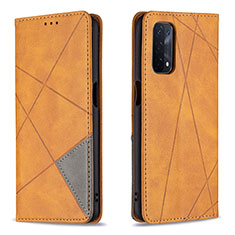 Coque Portefeuille Livre Cuir Etui Clapet B07F pour Oppo A74 5G Brun Clair