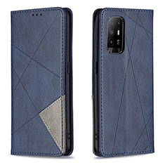 Coque Portefeuille Livre Cuir Etui Clapet B07F pour Oppo A94 5G Bleu