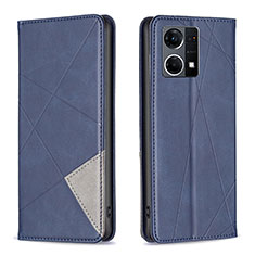 Coque Portefeuille Livre Cuir Etui Clapet B07F pour Oppo F21 Pro 4G Bleu