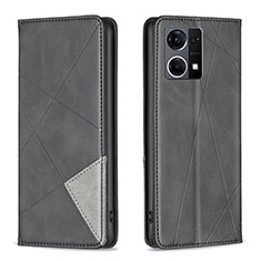 Coque Portefeuille Livre Cuir Etui Clapet B07F pour Oppo F21s Pro 4G Noir