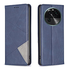 Coque Portefeuille Livre Cuir Etui Clapet B07F pour Oppo Find X6 5G Bleu