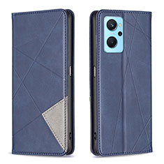 Coque Portefeuille Livre Cuir Etui Clapet B07F pour Oppo K10 4G Bleu