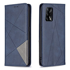 Coque Portefeuille Livre Cuir Etui Clapet B07F pour Oppo Reno6 Lite Bleu