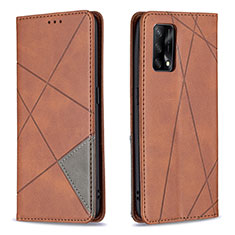 Coque Portefeuille Livre Cuir Etui Clapet B07F pour Oppo Reno6 Lite Marron