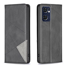 Coque Portefeuille Livre Cuir Etui Clapet B07F pour Oppo Reno7 5G Noir