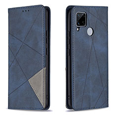 Coque Portefeuille Livre Cuir Etui Clapet B07F pour Realme 7i RMX2193 Bleu