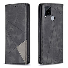 Coque Portefeuille Livre Cuir Etui Clapet B07F pour Realme 7i RMX2193 Noir