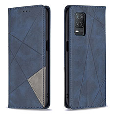 Coque Portefeuille Livre Cuir Etui Clapet B07F pour Realme 8 5G Bleu