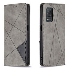 Coque Portefeuille Livre Cuir Etui Clapet B07F pour Realme 8 5G Gris