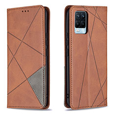 Coque Portefeuille Livre Cuir Etui Clapet B07F pour Realme 8 Pro Marron