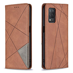 Coque Portefeuille Livre Cuir Etui Clapet B07F pour Realme 8s 5G Marron