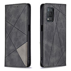 Coque Portefeuille Livre Cuir Etui Clapet B07F pour Realme 8s 5G Noir