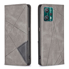 Coque Portefeuille Livre Cuir Etui Clapet B07F pour Realme 9 5G Gris