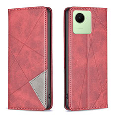 Coque Portefeuille Livre Cuir Etui Clapet B07F pour Realme C30 Rouge