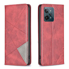 Coque Portefeuille Livre Cuir Etui Clapet B07F pour Realme C31 Rouge