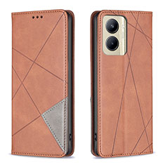 Coque Portefeuille Livre Cuir Etui Clapet B07F pour Realme C33 (2023) Marron