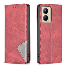 Coque Portefeuille Livre Cuir Etui Clapet B07F pour Realme C33 (2023) Rouge