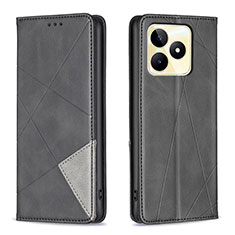 Coque Portefeuille Livre Cuir Etui Clapet B07F pour Realme C51 Noir