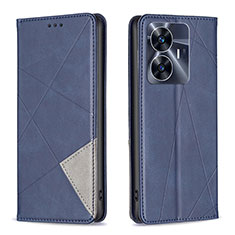 Coque Portefeuille Livre Cuir Etui Clapet B07F pour Realme C55 Bleu