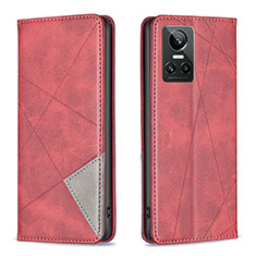 Coque Portefeuille Livre Cuir Etui Clapet B07F pour Realme GT Neo3 5G Rouge