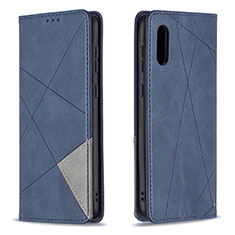 Coque Portefeuille Livre Cuir Etui Clapet B07F pour Samsung Galaxy A02 Bleu