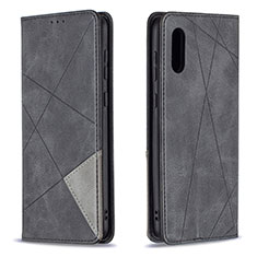 Coque Portefeuille Livre Cuir Etui Clapet B07F pour Samsung Galaxy A02 Noir