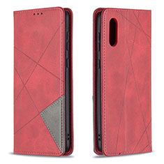 Coque Portefeuille Livre Cuir Etui Clapet B07F pour Samsung Galaxy A02 Rouge