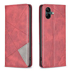 Coque Portefeuille Livre Cuir Etui Clapet B07F pour Samsung Galaxy A04 4G Rouge