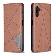 Coque Portefeuille Livre Cuir Etui Clapet B07F pour Samsung Galaxy A04s Marron