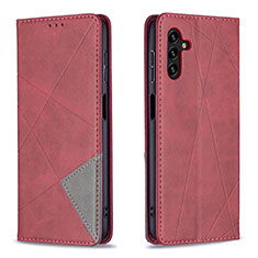 Coque Portefeuille Livre Cuir Etui Clapet B07F pour Samsung Galaxy A04s Rouge