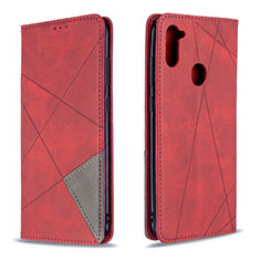 Coque Portefeuille Livre Cuir Etui Clapet B07F pour Samsung Galaxy A11 Rouge