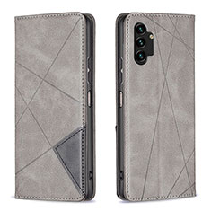 Coque Portefeuille Livre Cuir Etui Clapet B07F pour Samsung Galaxy A13 4G Gris