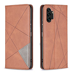 Coque Portefeuille Livre Cuir Etui Clapet B07F pour Samsung Galaxy A13 4G Marron