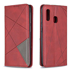 Coque Portefeuille Livre Cuir Etui Clapet B07F pour Samsung Galaxy A20e Rouge