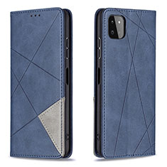 Coque Portefeuille Livre Cuir Etui Clapet B07F pour Samsung Galaxy A22 5G Bleu
