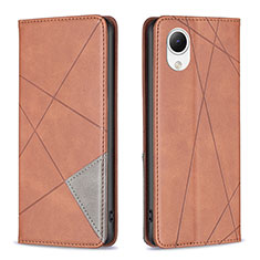 Coque Portefeuille Livre Cuir Etui Clapet B07F pour Samsung Galaxy A23s Marron