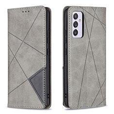 Coque Portefeuille Livre Cuir Etui Clapet B07F pour Samsung Galaxy A24 4G Gris