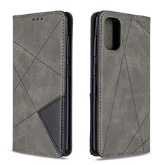 Coque Portefeuille Livre Cuir Etui Clapet B07F pour Samsung Galaxy A41 Gris