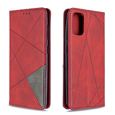 Coque Portefeuille Livre Cuir Etui Clapet B07F pour Samsung Galaxy A41 Rouge