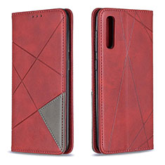 Coque Portefeuille Livre Cuir Etui Clapet B07F pour Samsung Galaxy A50 Rouge