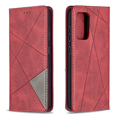 Coque Portefeuille Livre Cuir Etui Clapet B07F pour Samsung Galaxy A52 4G Rouge