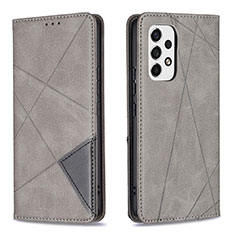 Coque Portefeuille Livre Cuir Etui Clapet B07F pour Samsung Galaxy A53 5G Gris