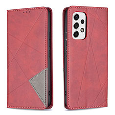 Coque Portefeuille Livre Cuir Etui Clapet B07F pour Samsung Galaxy A53 5G Rouge