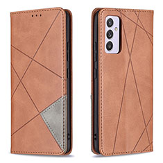 Coque Portefeuille Livre Cuir Etui Clapet B07F pour Samsung Galaxy A54 5G Marron