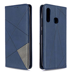 Coque Portefeuille Livre Cuir Etui Clapet B07F pour Samsung Galaxy A70E Bleu